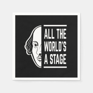 Guardanapo De Papel Citação de Shakespeare em todo o mundo, um Palco