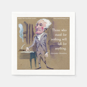 Guardanapo De Papel Citação "Defenda Algo" de Alexander Hamilton