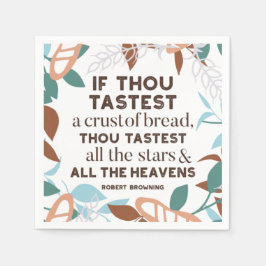 Guardanapo De Papel Citações de pão de Robert Browning