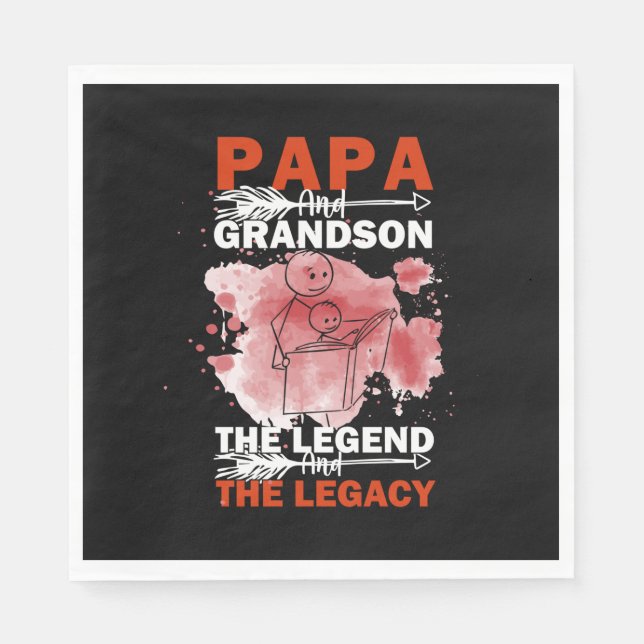 Guardanapo De Papel Citações do Avô | Papai e Neto (Frente)
