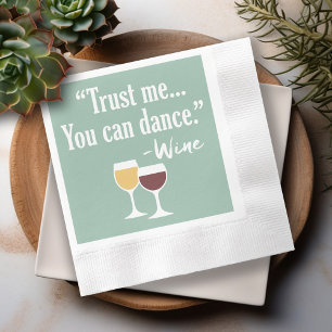 Guardanapo De Papel Citações engraçadas do vinho - confie que mim q