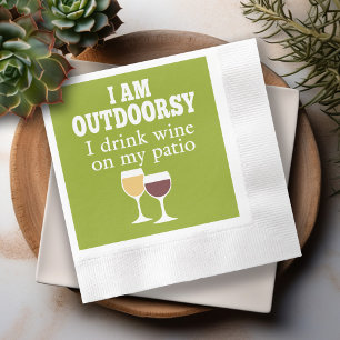 Guardanapo De Papel Citações engraçadas do vinho - eu bebo o vinho