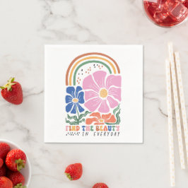 Guardanapo De Papel Citações Florais Boho