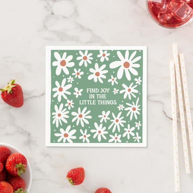 Guardanapo De Papel Citações Florais Boho (Insitu)