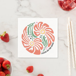 Guardanapo De Papel Citações Florais Boho