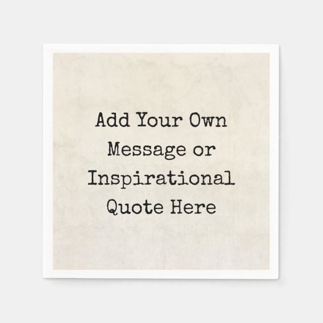 Guardanapo De Papel Citações Motivativas, Nomes, Letras Fazem O Seu (Frente)