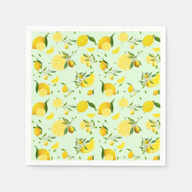 Guardanapo De Papel Citrino tropical SUMMER Laranja limão fina (Frente)