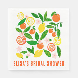 Guardanapo De Papel Citrus Celebration Custom Name BRIDAL SHOWER