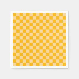 Guardanapo De Papel Citrus cream checkered board pattern