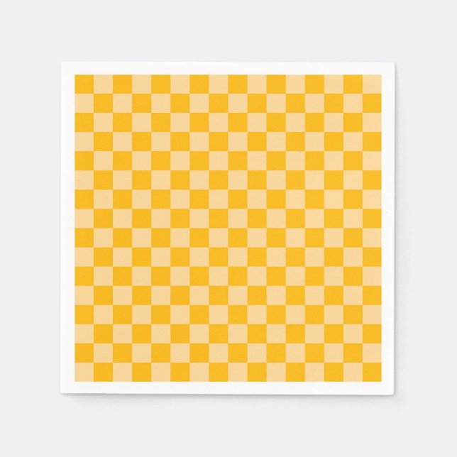 Guardanapo De Papel Citrus cream checkered board pattern (Frente)