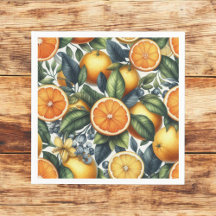 Citrus Orange Lemon Fresco e Verão Amarelo