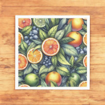 Citrus Orange Lemon Fresco e Verão Amarelo
