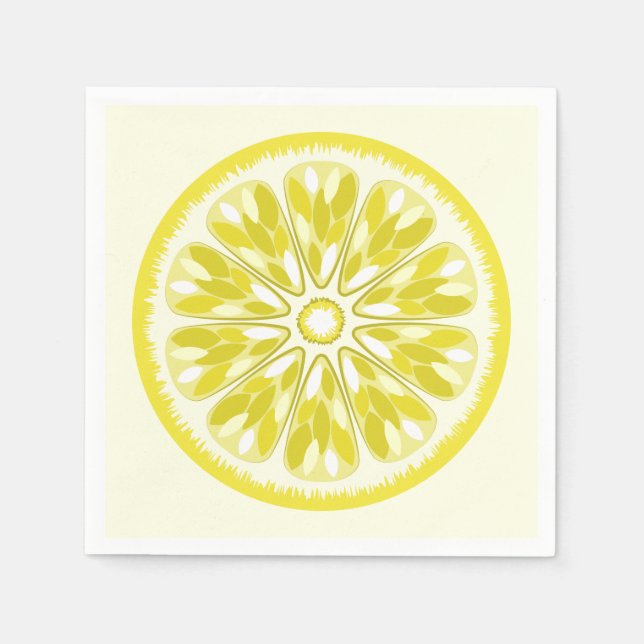 Guardanapo De Papel Citrus Slices Yellow Lemon (Frente)