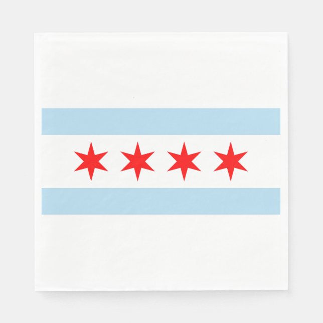 Guardanapo De Papel City Flag de Chicago (Illinois) (Frente)