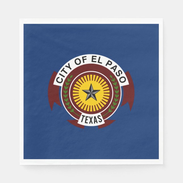 Guardanapo De Papel City Flag de El Paso (Texas) (Frente)