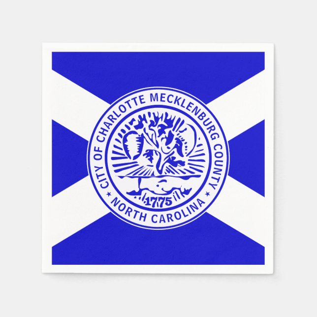 Guardanapo De Papel City Flag of Charlotte (Carolina do Norte) (Frente)
