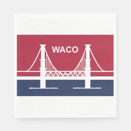 Guardanapo De Papel City Flag of Waco (Texas, EUA)