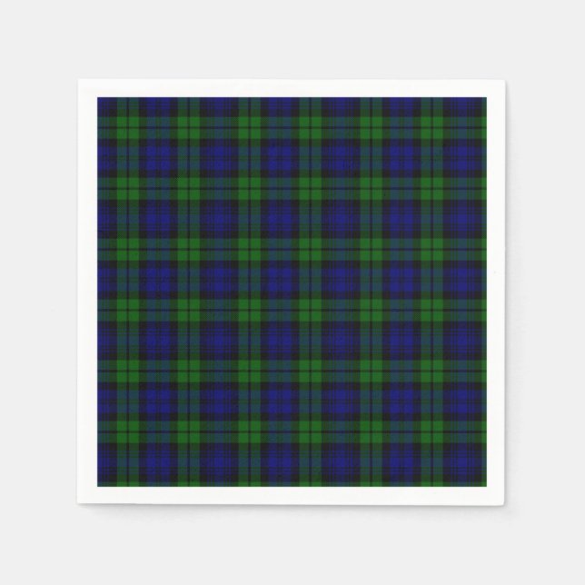 Guardanapo De Papel Clã Blackwatch tartan Campbell (Frente)