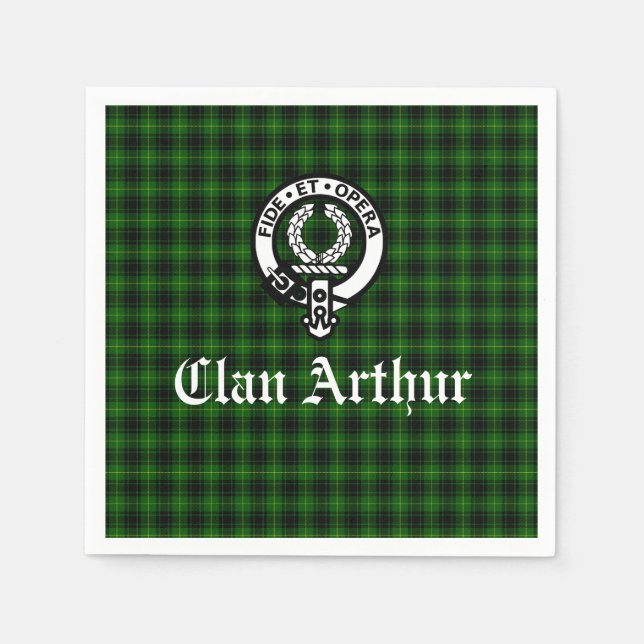 Guardanapo De Papel Clan Arthur / MacArthur Crest & Tartan (Frente)