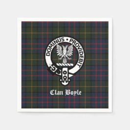Guardanapo De Papel Clan Boyle Crest Crachá e Tartan