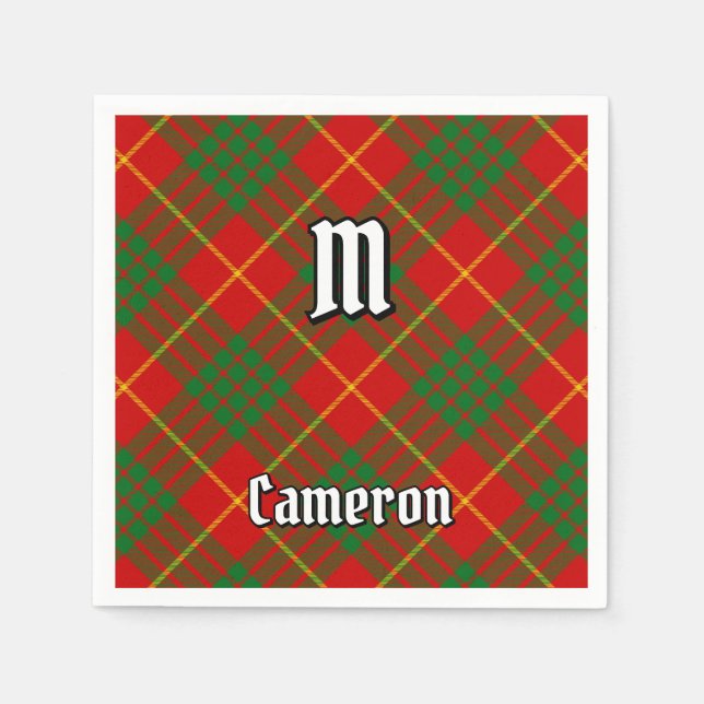 Guardanapo De Papel Clan Cameron Tartan (Frente)