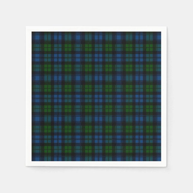 Guardanapo De Papel Clan Campbell Militar Tartan (Frente)
