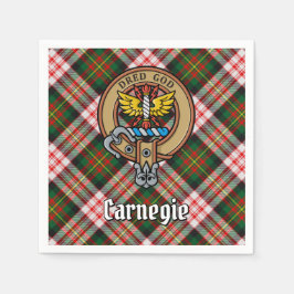 Guardanapo De Papel Clan Carnegie Crest sobre o Vestido Tartan