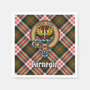 Guardanapo De Papel Clan Carnegie Crest sobre o Vestido Tartan