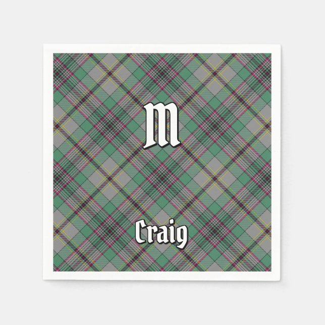 Guardanapo De Papel Clan Craig Tartan Napkins (Frente)