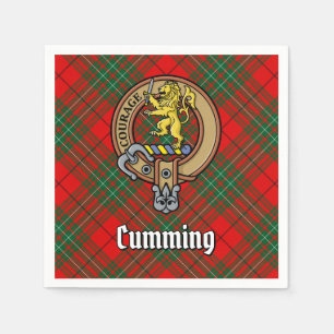 Guardanapo De Papel Clan Cumming Crest sobre Tartan