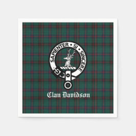 Guardanapo De Papel Clan Davidson Crest Crachá e Tartan