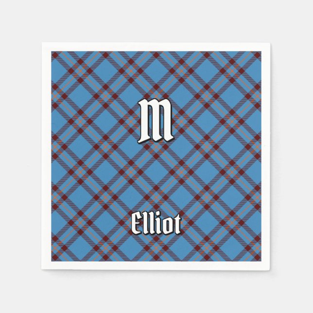 Guardanapo De Papel Clan Elliot Antigo Tartan Napkins (Frente)