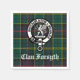 Guardanapo De Papel Clan Forsyth Crest & Tartan Personalizável