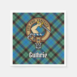 Guardanapo De Papel Clan Guthrie Crest sobre Tartan