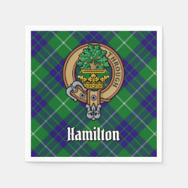 Guardanapo De Papel Clan Hamilton Crest sobre caçar Tartan