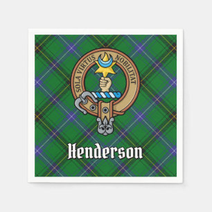Guardanapo De Papel Clan Henderson Crest sobre Tartan