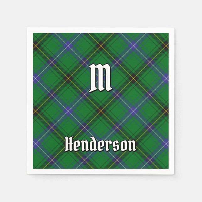 Guardanapo De Papel Clan Henderson Tartan (Frente)