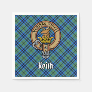 Guardanapo De Papel Clan Keith Crest sobre Tartan