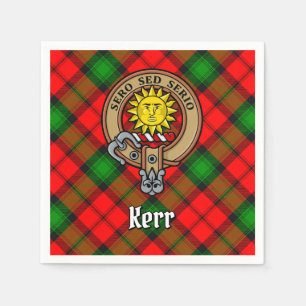 Guardanapo De Papel Clan Kerr Crest sobre Tartan