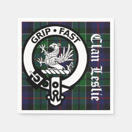 Guardanapo De Papel Clan Leslie Tartan & Crest Paper Napkins