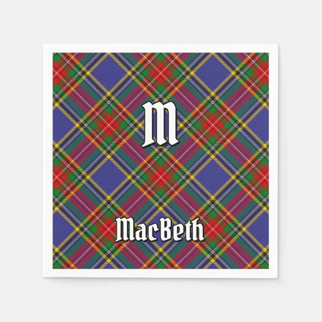 Guardanapo De Papel Clan MacBeth Tartan Napkins (Frente)