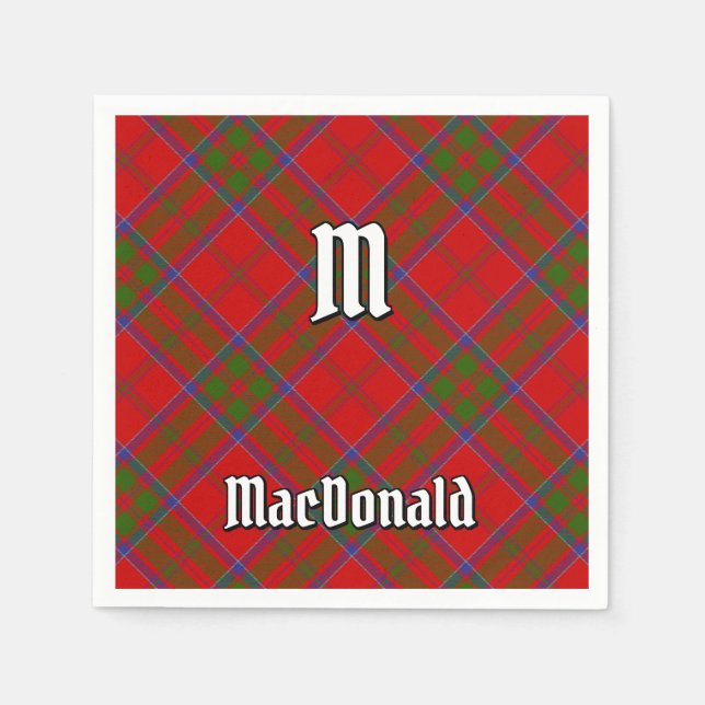 Guardanapo De Papel Clan MacDonald do Keppoch Tartan Napkins (Frente)