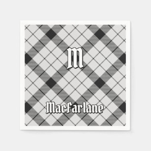 Guardanapo De Papel Clan MacFarlane Black and White Tartan