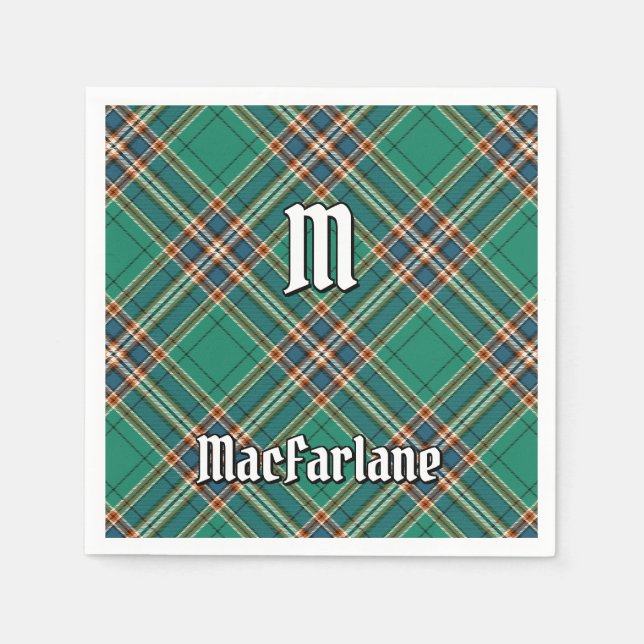 Guardanapo De Papel Clan MacFarlane Caça Antigo Tartan (Frente)
