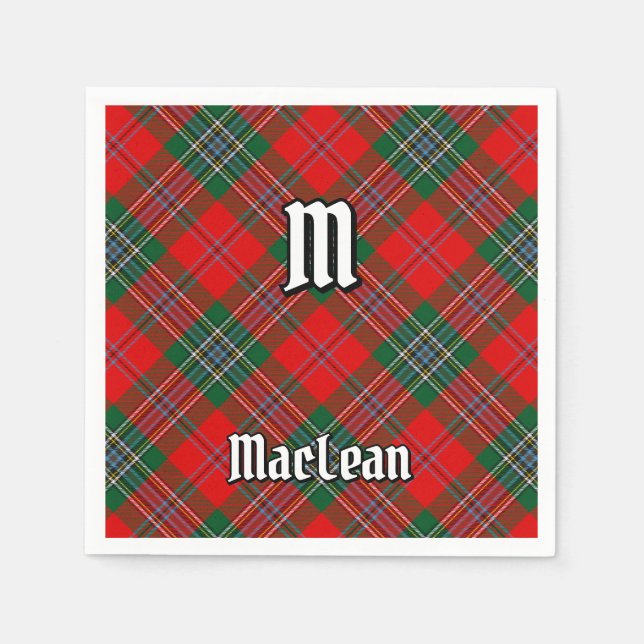 Guardanapo De Papel Clan MacLean Tartan (Frente)