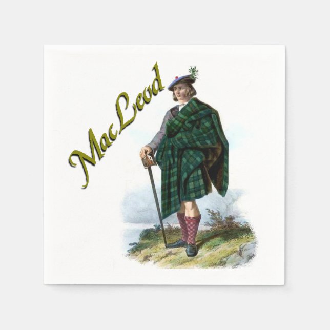 Guardanapo De Papel Clan MacLeod Scottish Dream Napkins (Frente)