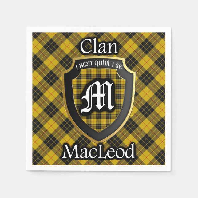 Guardanapo De Papel Clan MacLeod Tartan Napkin escocês (Frente)