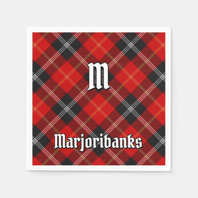 Guardanapo De Papel Clan Marjoribanks Tartan (Frente)