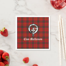 Guardanapo De Papel Clan Matheson Crest Crachá e Tartan