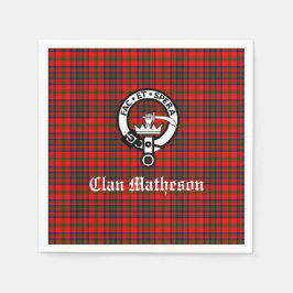 Guardanapo De Papel Clan Matheson Crest Crachá e Tartan